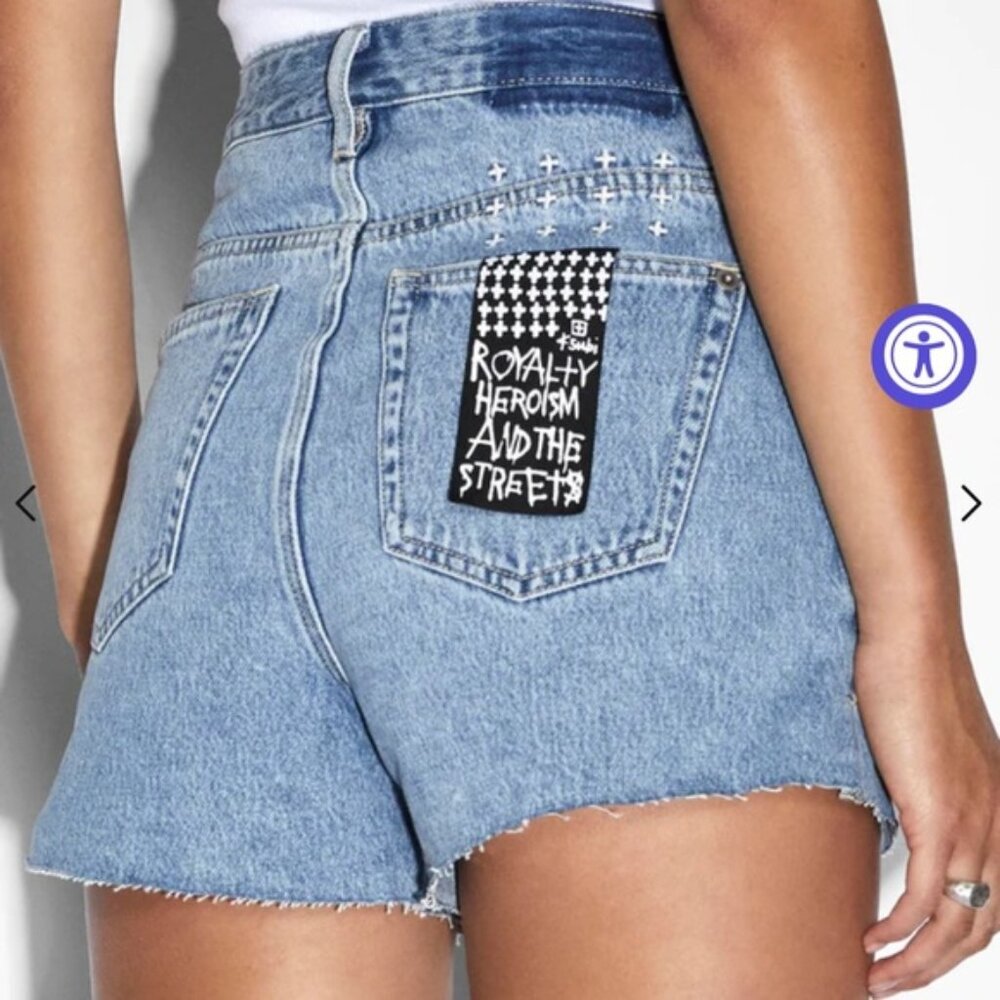 Ksubi Rise N Hi denim cut off shorts size 28 GOOD CONDITION / like new